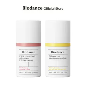 [Biodance Official] Collagen Peptide & Vita Niacinamide Cream Duo | For Firm&Radiant Skin, Pore Perfecting, Pore Eraser, Brightening, Dark Spot Correcting, Anti-Aging, Hydrating, Plumping, Facial Moisturizer, Cream Bundle, Double Cream | Korean Skincare