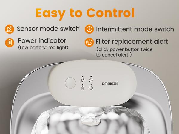 oneisall Wireless & Stainless Steel Cat Water Fountain, 3.5L/118oz Automatic Cat Water Fountain,304 Stainless Steel,Cordless & Rechargeable with Motion Sensor and Low Noise