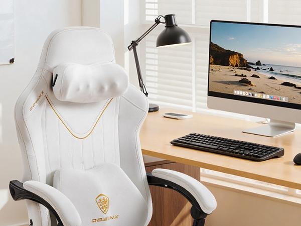 Dowinx Ergonomic Video Gaming Chair with 3D Kneading Massage Headrest, High Back PU Leather Office Chair for Heavy Duty, Reclining Computer Chair with Lumbar Cushion Dowinx Ergonomic Video Gaming Chair with 3D Kneading Massage Headrest, High Back PU Leather Office Chair for Heavy Duty, Reclining Computer Chair with Lumbar Cushion