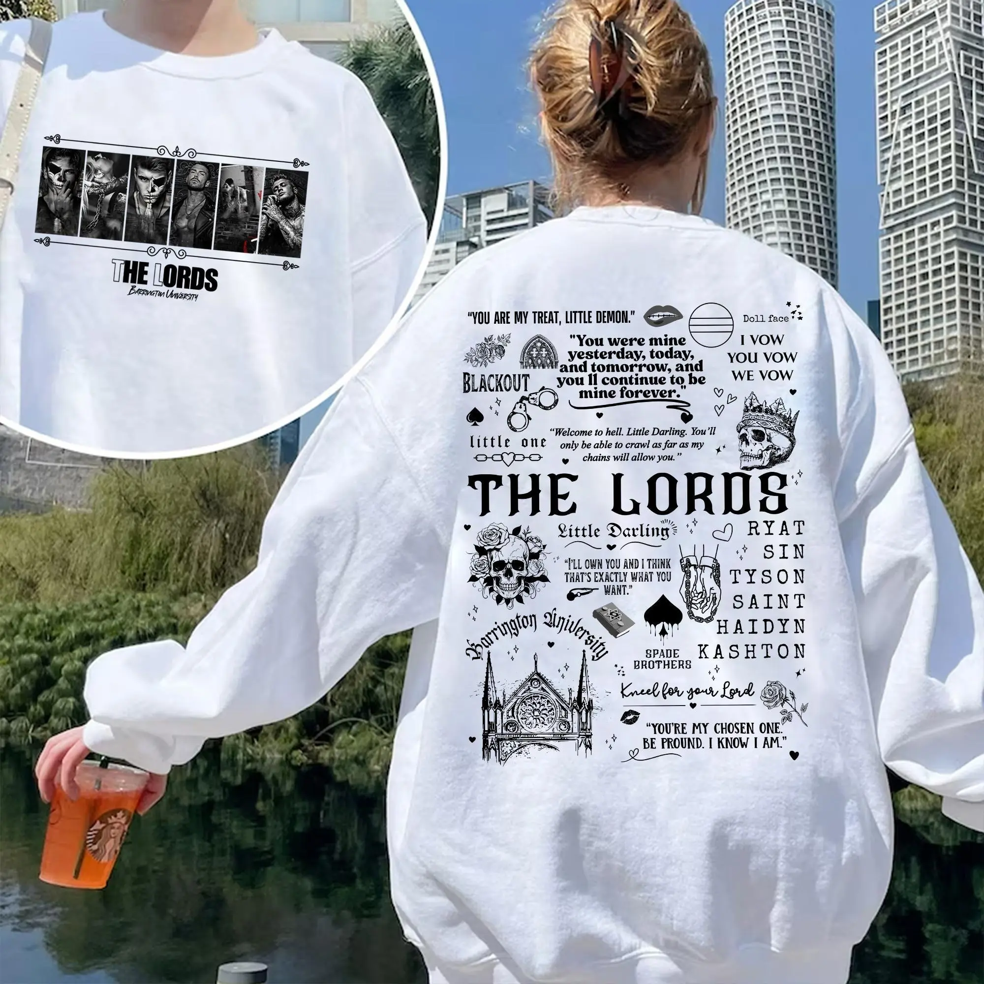 The LORDS Series Book Boys 2 Sides Sweatshirt, Barrington University Shirt, Shantel Tessier Merch, LORDS Series Shirt, Dark Romance Merch, Bookish Merch, Booktok Shirt, Valentine Gift T-Shirt, Sweatshirt, Hoodie Gifts Suitable for Book Lover