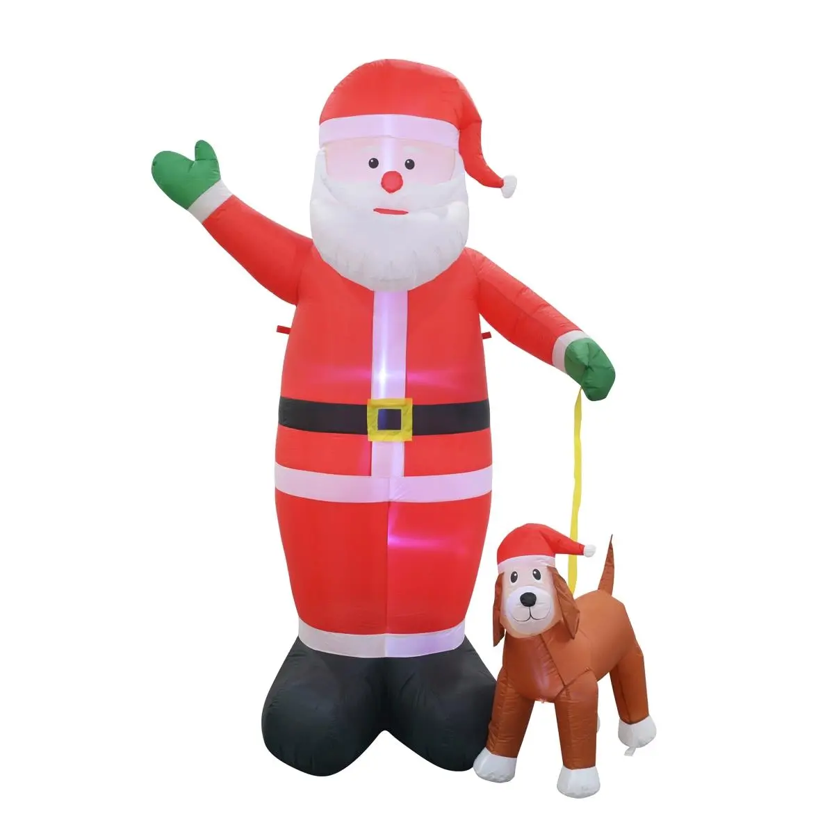 8 ft. Santa & Labrador Dog Inflatable for Christmas Decoration