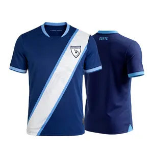 2025 Guatemala National Team Away Blue Short Sleeve Soccer Jersey Fans Version Breathable