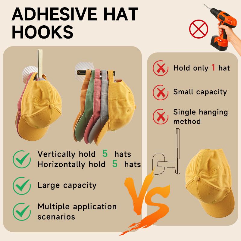 UFORU 6 plastic hooks, multifunctional household storage hooks, can hang keys, hats and towels, self-adhesive hooks, suitable for entrance hallways, bathrooms and bedrooms, Rustproof Wall Mountable Hangers Door Hanging Organizer Organiser