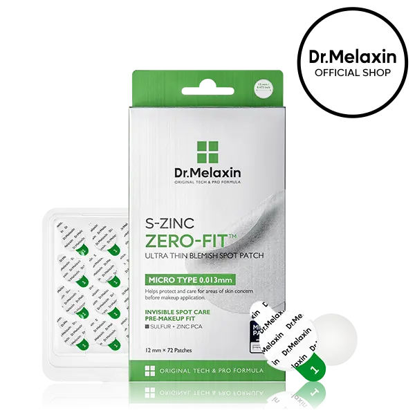 [Dr.Melaxin Official] S-ZINC Zero-Fit ULTRA THIN BLEMISH SPOT PATCH | Virtually Invisible Blemish Patch Salicylic Acid + Sulfur for Early Breakouts | 72 Patches
