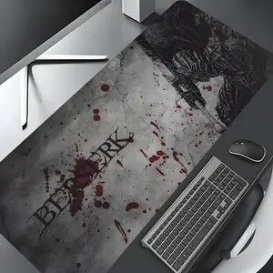 Berserk Themed Desk Mat, Large Gaming Desk Mat,  Aesthetic Desktop Decoration Protective Pad, Non-slip Lock Edge Work Pad, Multi-size Mousepad