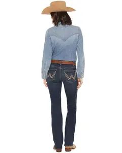 Wrangler Women's Willow Dark Wash Mid Rise Bootcut Ultimate Riding Jeans - 112367763
