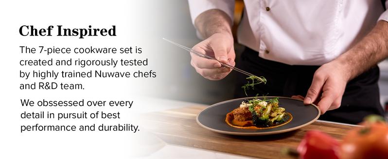 Nuwave Duralon Blue Non-Stick Cookware 7-Piece Set