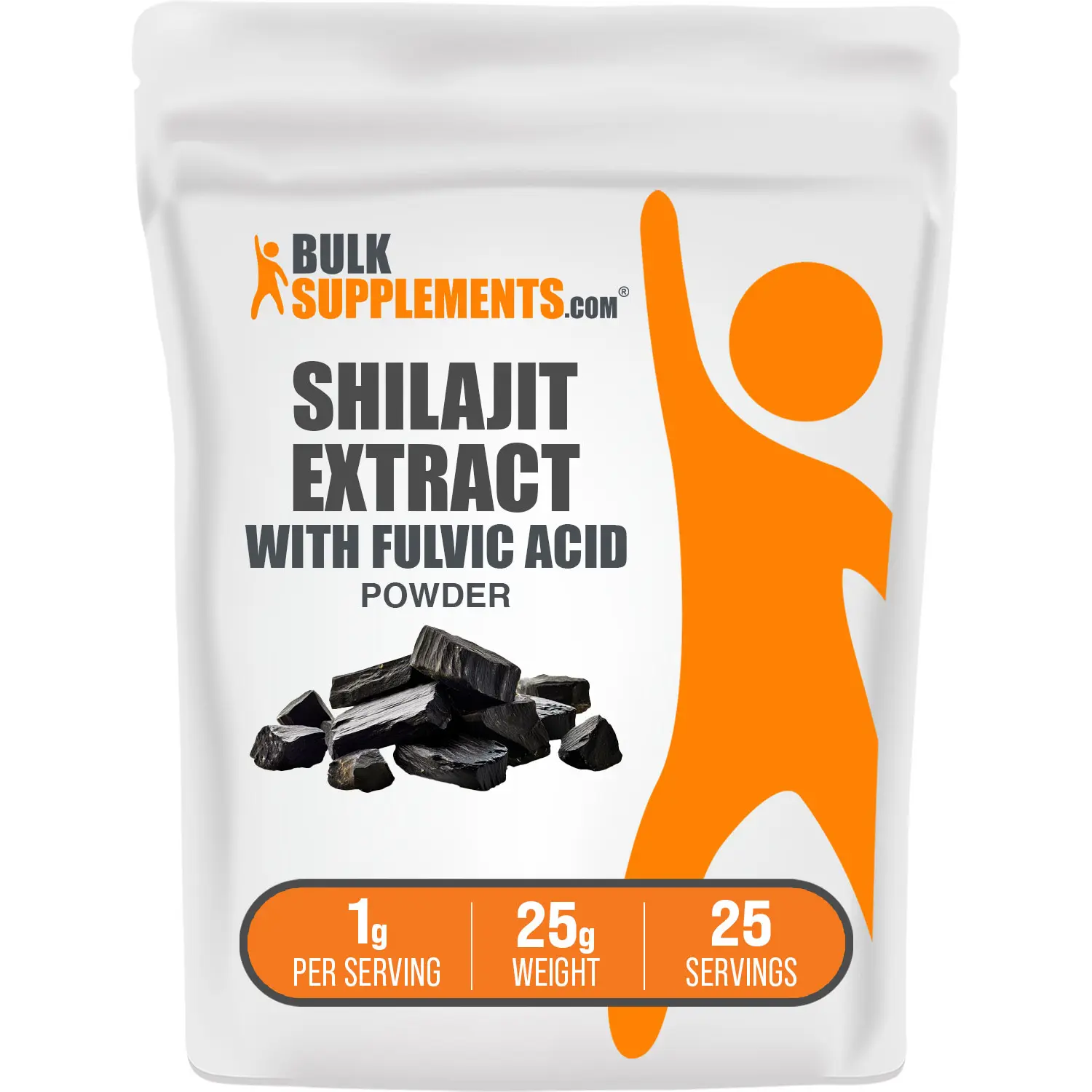 BulkSupplements Shilajit Extract with Fulvic Acid Powder - Anti-Inflammatory, Energy Support, Antioxidant Support - Cellular Energy Antioxidants Nutritional Supplement - 25g, 500mg per Serving, Cellular Energy Antioxidants Nutritional Supplements