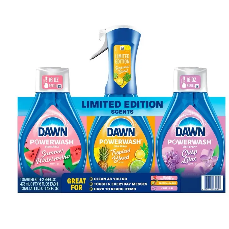 Dawn Platinum plus powers wash Dish Spray Spring Bundle 3 pk / 16 fl onz