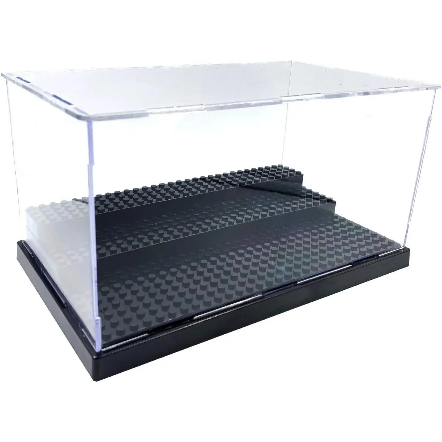 Display Case for Minifigure Action Figures Blocks, Display Box Storage for Lego Minifigures, Fit for Lego Lovers,Black,By Traiisutor