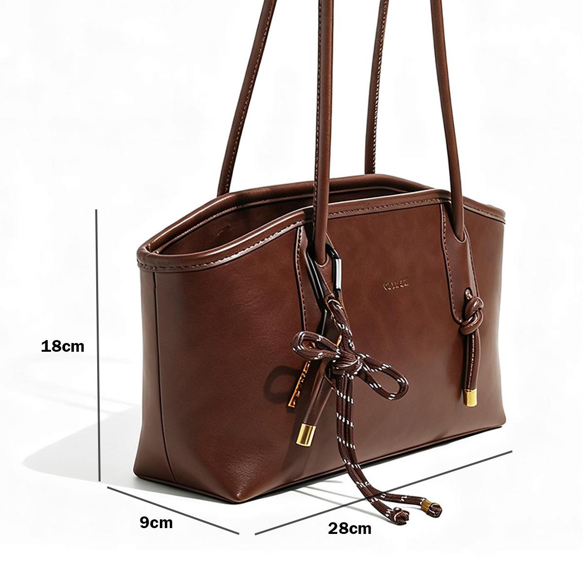 Elegant Women’s Solid-Color Shoulder Bag — Fashionable, Large-Capacity Crossbody Bag for Everyday Use; Casual, Trendy, Versatile, High-Quality Commuter Bag