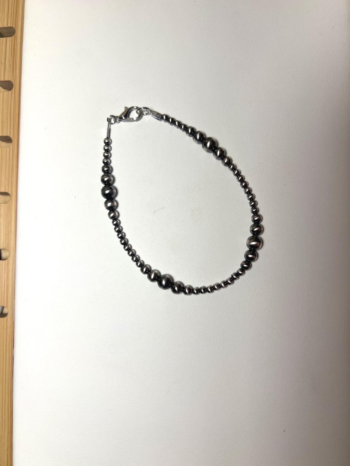 The Delta Bracelet! Navajo Style Pearls Bracelet - 925 Silver - Small Business