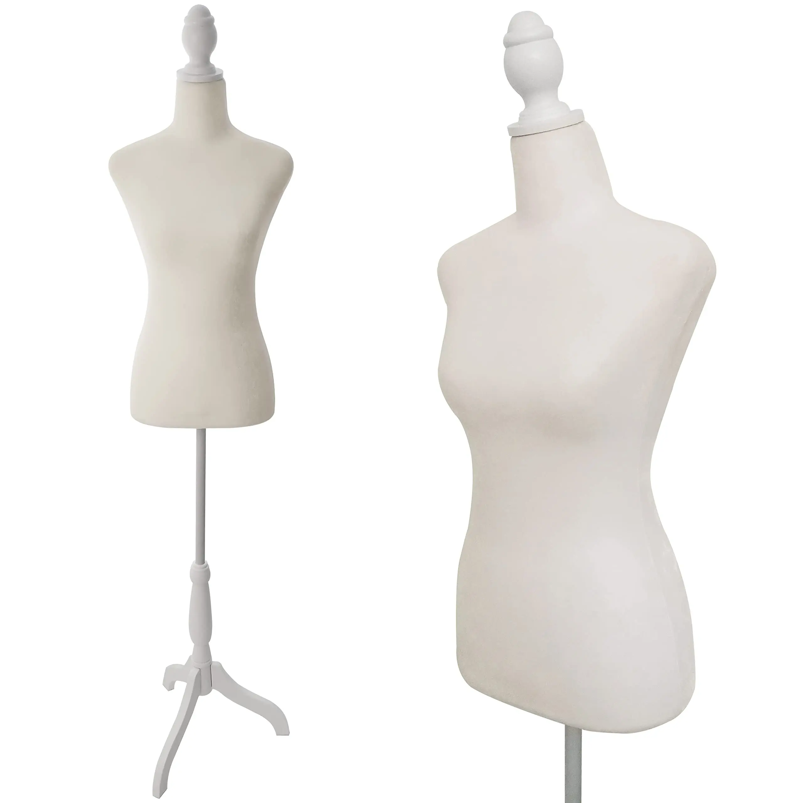 Portable Female Dress Form Mannequin Torso with Height-Adjust Tripod Base, Clothing Display for Home Studio Photo Shoots, Detachable Stand for Online Sellers’ Dresses Tops Jewelry Cardboard Decor
