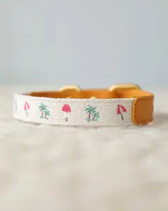 Endless Summer Embroidered Dog Collar