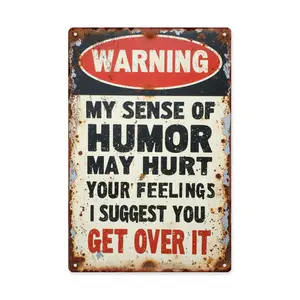 WSTKJW Funny Garage Sign Man Cave Vintage Metal Sign For Home Bar Wall Decor 8x12 Inch