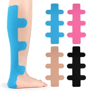 12pcs Precut Athletic Heel Kinesiology Tape - Waterproof Elastic for Achilles Tendon Stability & Muscle Suppor