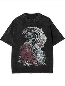Men's and women's same monster hunter Toby Kadachi/Odo Garon game T-shirt - retro Y2K old black cotton T-shirt, loose version is suitable for teenagers and adults, neutral casual streetwear, suitable for parties, gifts and daily wear (machine washable)