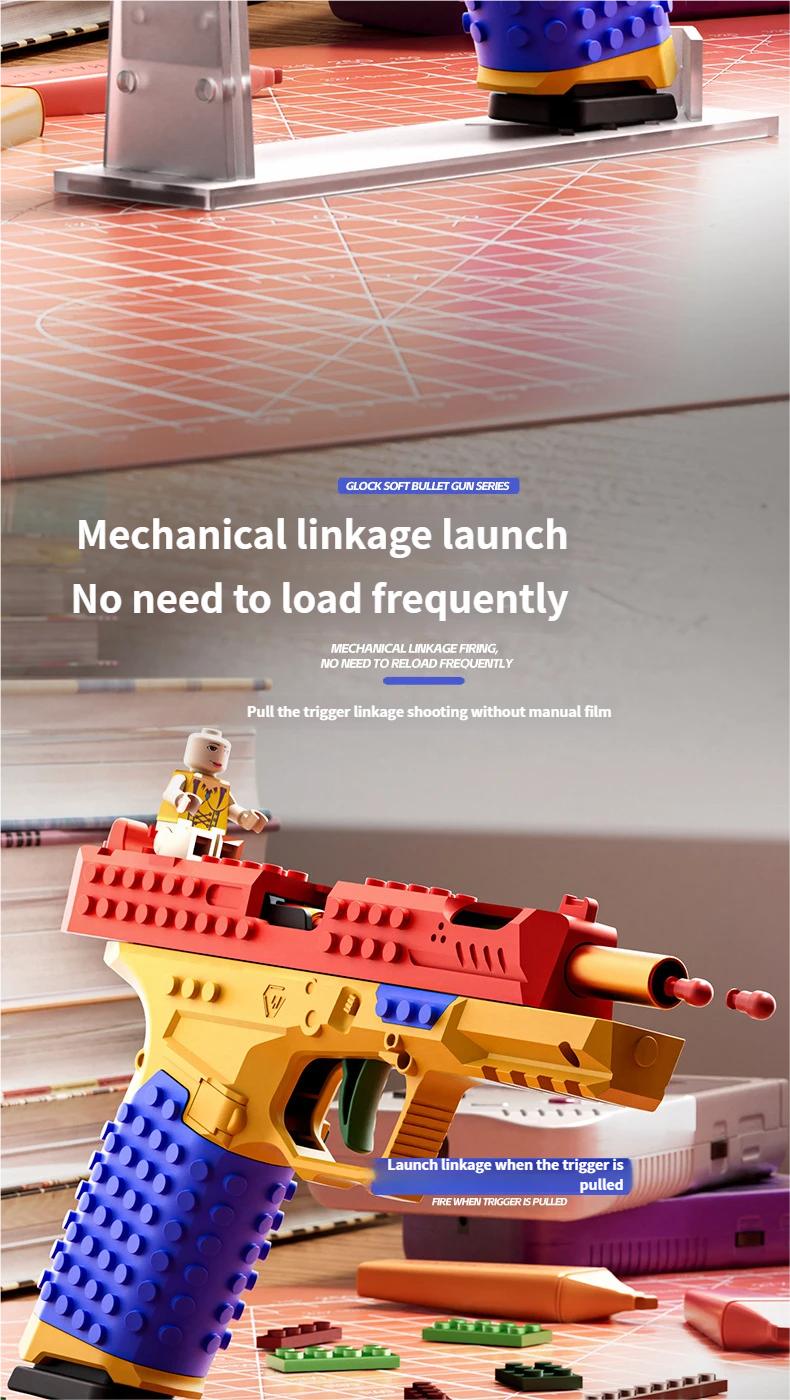 Collaborative Tactical Building Block Set for Enhanced Teamwork and Strategy Development with Colorful Gun Design