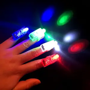 50 LED finger lights, glow-in-the-dark party toys, bulk pack for boys and girls, Halloween and Christmas party favor bags, fillers, and reward gifts, Unisex