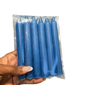 Blue Candles: 6-Inch Bright Candles, Pack of 6