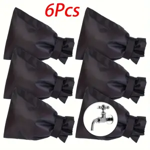 6-Pack Outdoor Faucet Covers for Winter, 7.4" x 5.5", Upgraded Thickened Insulated Faucet Cover Socks for Freeze Protection, Reusable Hose Bib Pipe Water Spigot Covers for Winter and Valentine’s Day