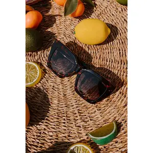 Freyrs Bon Chic Oversized Square Sunglasses in Tortoiseshell