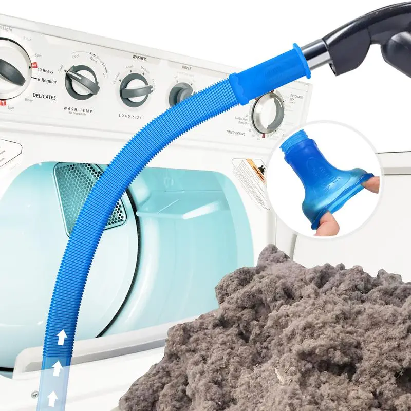 Dryer Vent Cleaner Kit, 31.5-inch Flexible Hose with Universal Vacuum Attachment for Deep Cleaning Lint and Preventing Fire Hazards, Slim Design for 0.4" Tight Access, All Vacuums, Slim Profile, 31.5 In, Fire Prevention