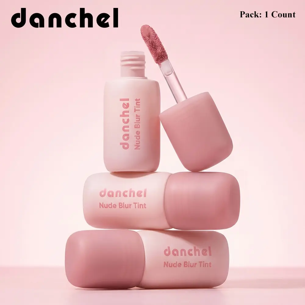 Danchel Nude Blur Lip Tint, Velvet Matte Finish, 2-in-1 Lip & Cheek Tint, Long-Lasting, Intensely Pigmented & Smudge-Proof, Lightweight & Non-Sticky, Smooth Application, Available in 10 Shades, Daily Makeup Product, Lip Products