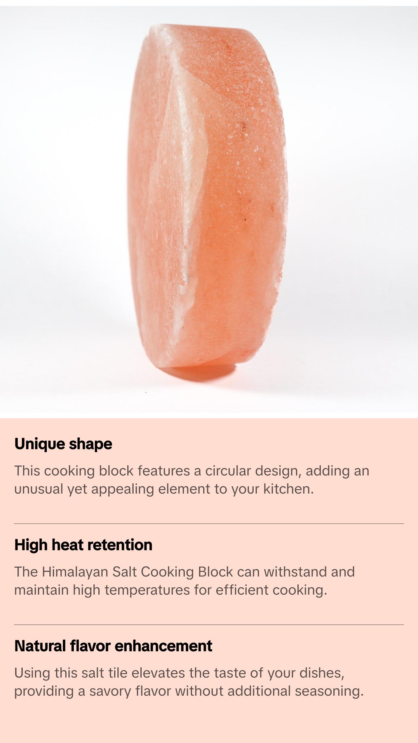 Himalayan Salt Cooking Block 8" x 8" x 2" ROUND