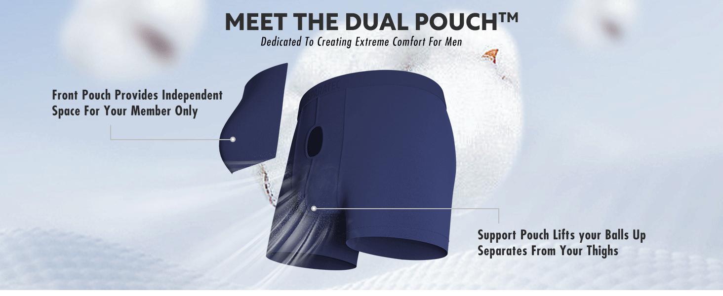 3/4/6/7pcs Men's Bamboo Rayon Dual Pouch / Separate Pouch Boxer Briefs Breathable Comfy Underwear for Daily Wear and All Seasons Stretchy Underwear