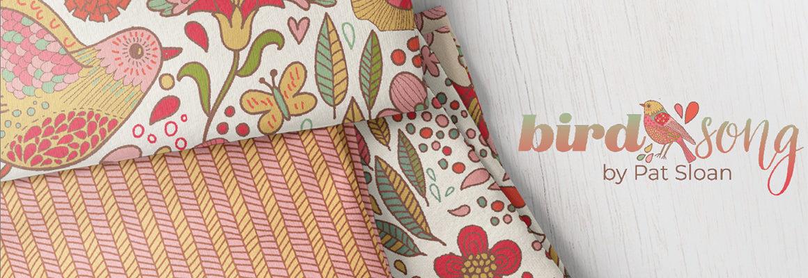 Bird Song Fabric Collection - Bird Seeds Green Bird Song Fabric Collection - Bird Seeds Green