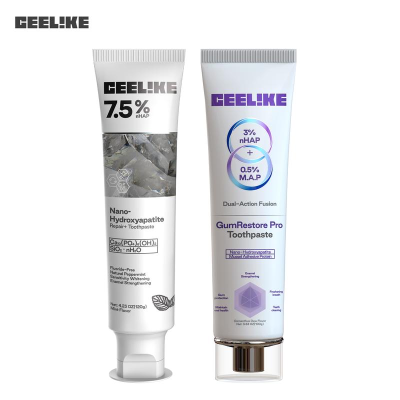 CEELIKE｜MSDRWIKEY 2-Piece Oral Care Toothpaste Set- Cleans Teeth, Repairs Enamel, Relieves Discomfort & Long-Lasting Fresh Breath