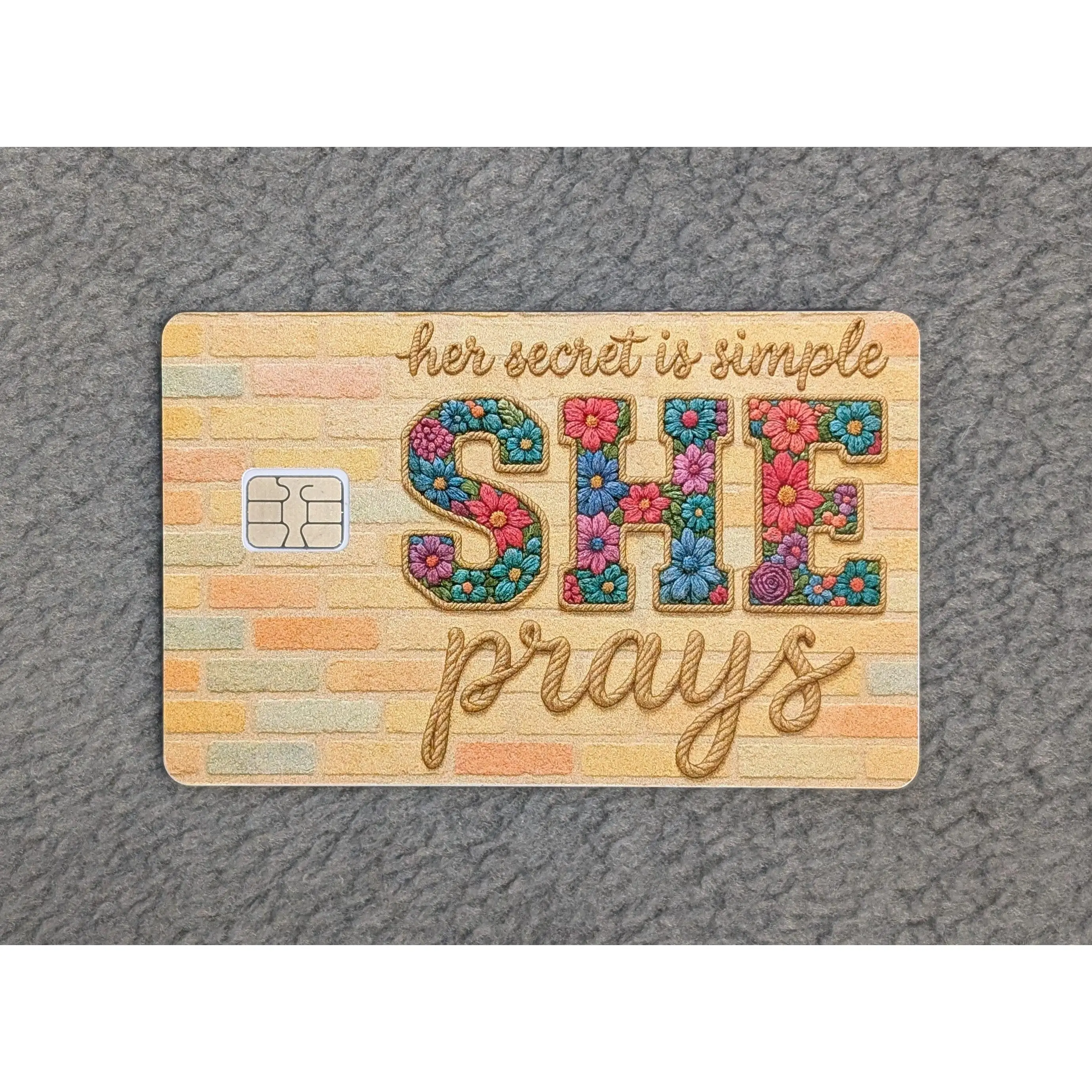She Prays #128 Card Protector Sticker, Overlay, Decorative Only