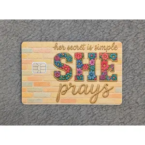 She Prays #128 Card Protector Sticker, Overlay, Decorative Only