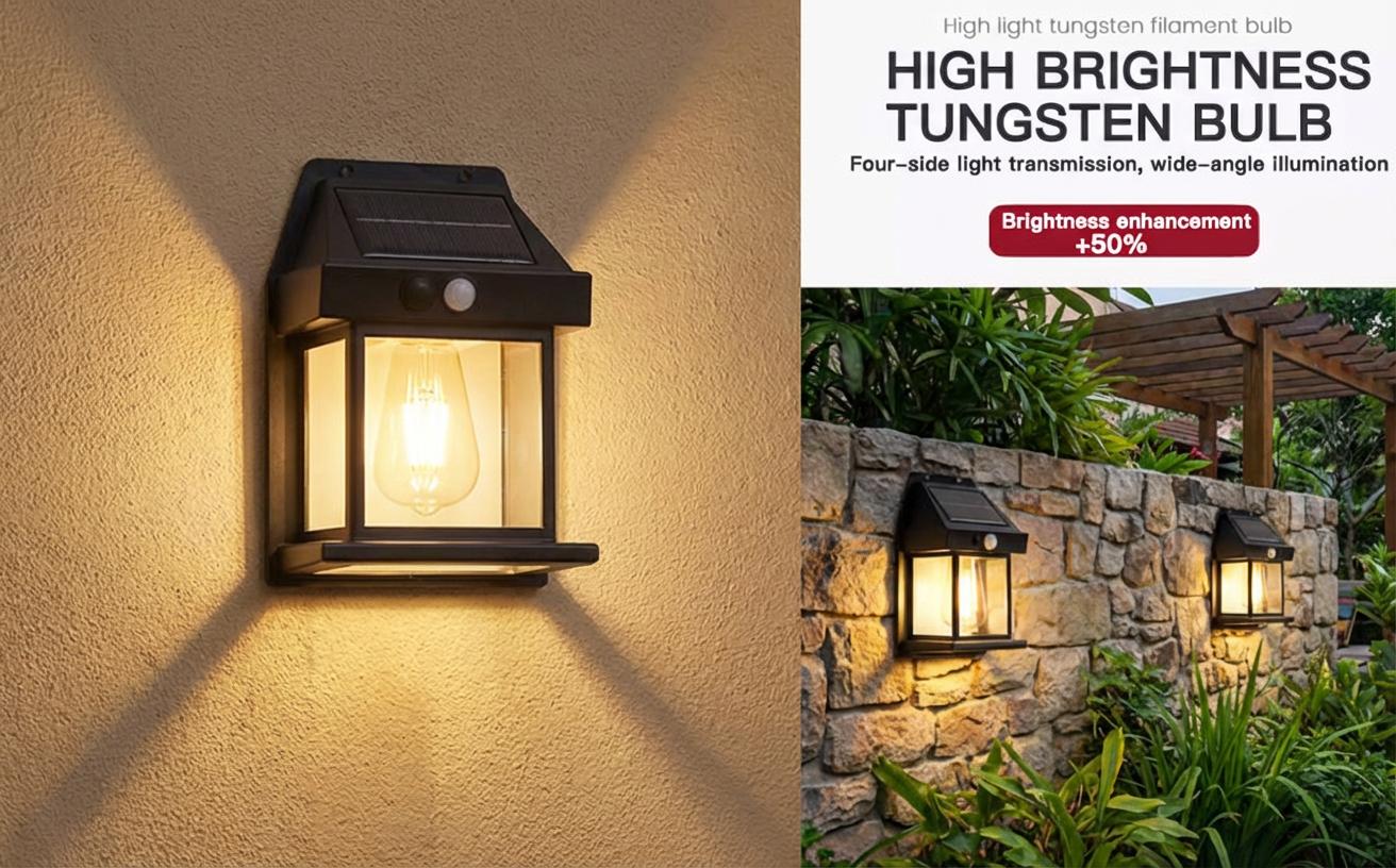 Upgrade Your Outdoor Space in 10 Minutes. Mount these Solar Wall Lights Outdoor on your fence or wall – tools included!