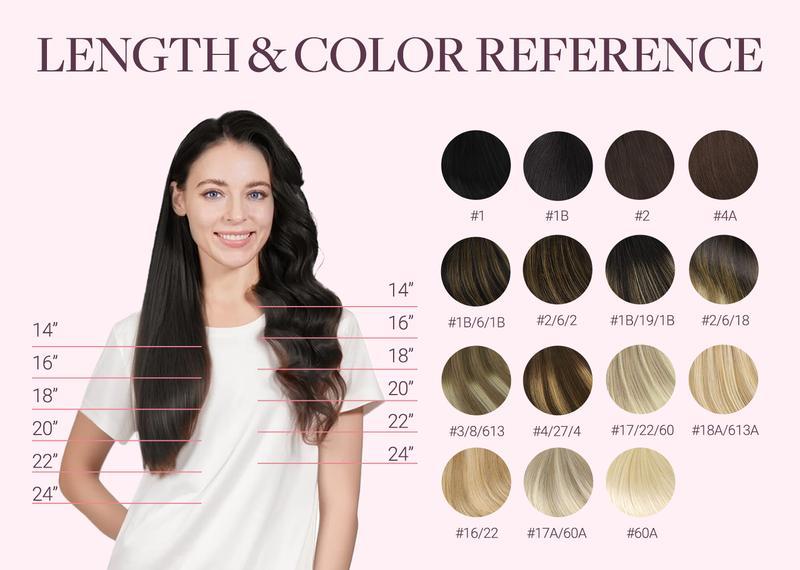 Seamless Clip in Human Hair Extensions 14-22 Inch Real Human Hair Clip Ins for Natural and Seamless Look