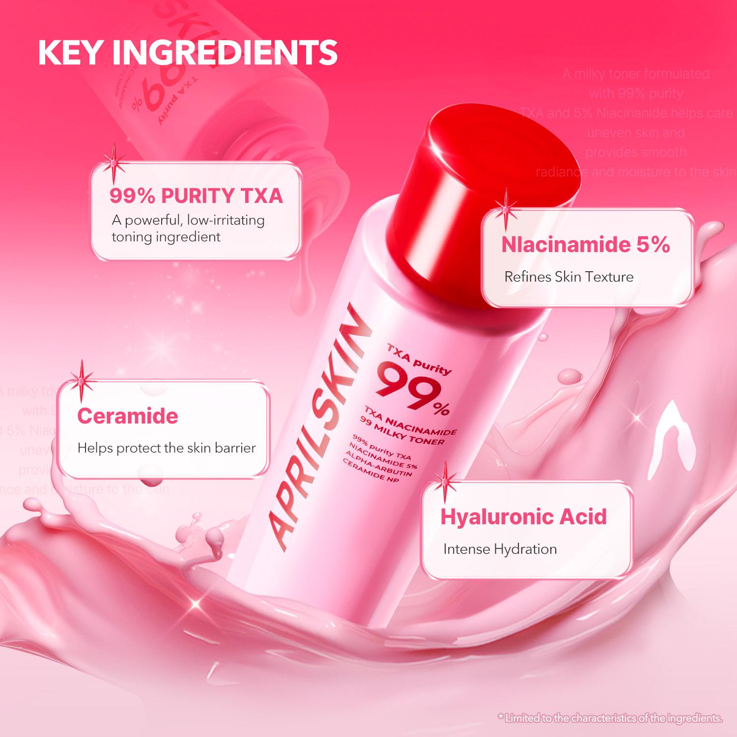 [APRILSKIN official] TXA 99 Niacinamide Creamy Toner | Luminous Creamy Toner | Glowy Glass Skin Pink Korean Skincare Moisture Radiant Comfort Hydrate Moisturize Moisturizer