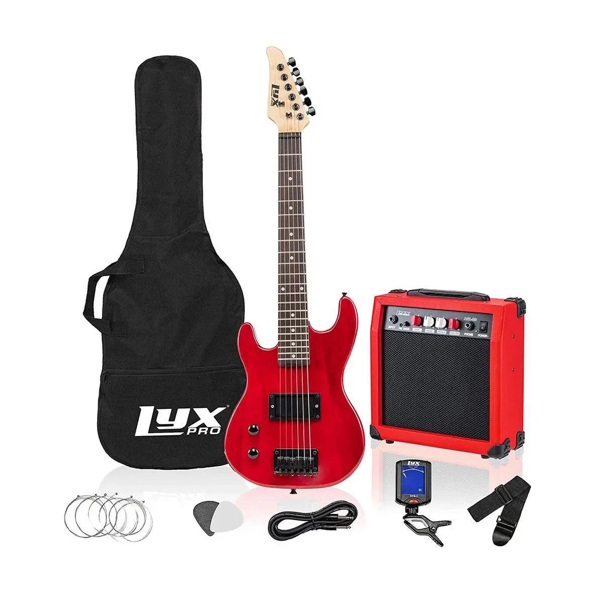 LyxPro 30" Junior Left-Handed Electric Guitar & Starter Kit LyxPro 30" Junior Left-Handed Electric Guitar & Starter Kit