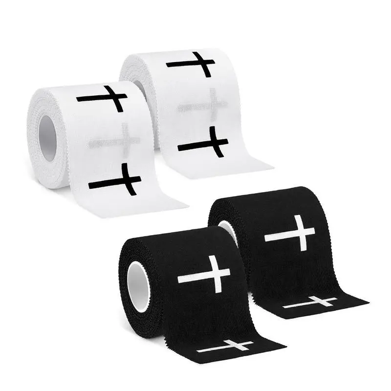 Christian Cross Elastic Athletic Tape, Cotton Wrist Wraps for Wrist Support (2 in x 23 ft) - Faith-Based Gym & Baseball & Softball Sports Accessories, Soccer, Football Accessories, Religious Motif, 2X23ft Roll, 2 Inches By 23 Feet