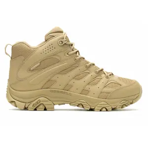 Merrell Work Mens Moab 3 Mid Waterproof Soft Toe  Work/Duty - Beige