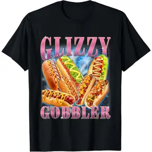 Cotton Cotton Funny Glizzy Gobbler Meme Hilarious Hot Dog Glizzy Lovers T-Shirt Golf Gift T-Shirt For Men And Women