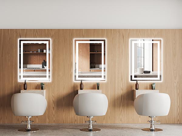 【Valentine's Day Gifts】LED Bathroom Vanity Mirror for Wall with Double Front and Back Light, Anti-Fog, Shatter-Proof, Dimmable, Tempered Glass, Memory Function 【Valentine's Day Gifts】LED Bathroom Vanity Mirror for Wall with Double Front and Back Light, Anti-Fog, Shatter-Proof, Dimmable, Tempered Glass, Memory Function