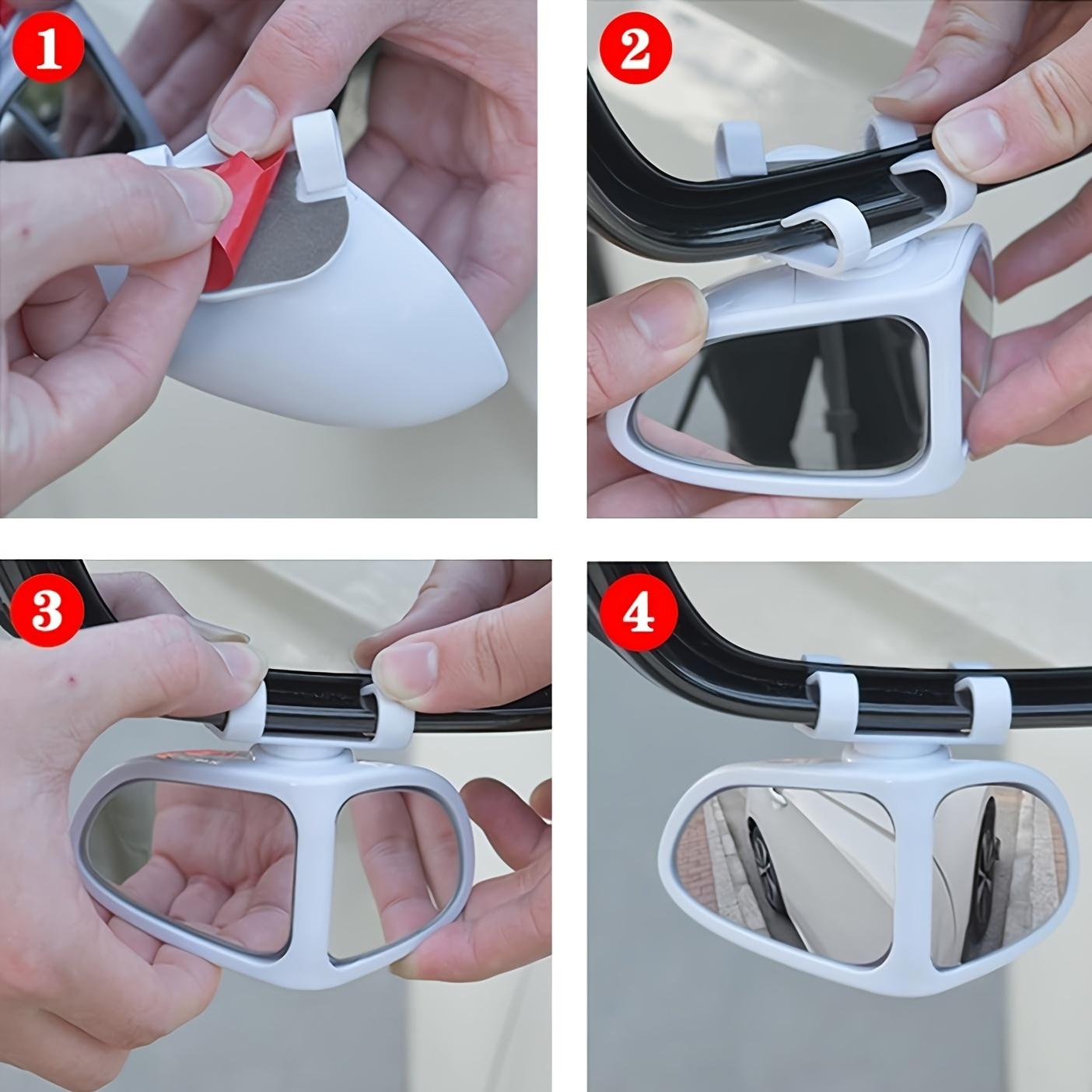 Set of 2 HD Blind Spot Mirrors for Vehicles 360° Adjustable Ultra-Clear Glass Wide-Angle View for Front & Rear Wheels Perfect for Trucks SUVs and Sedans