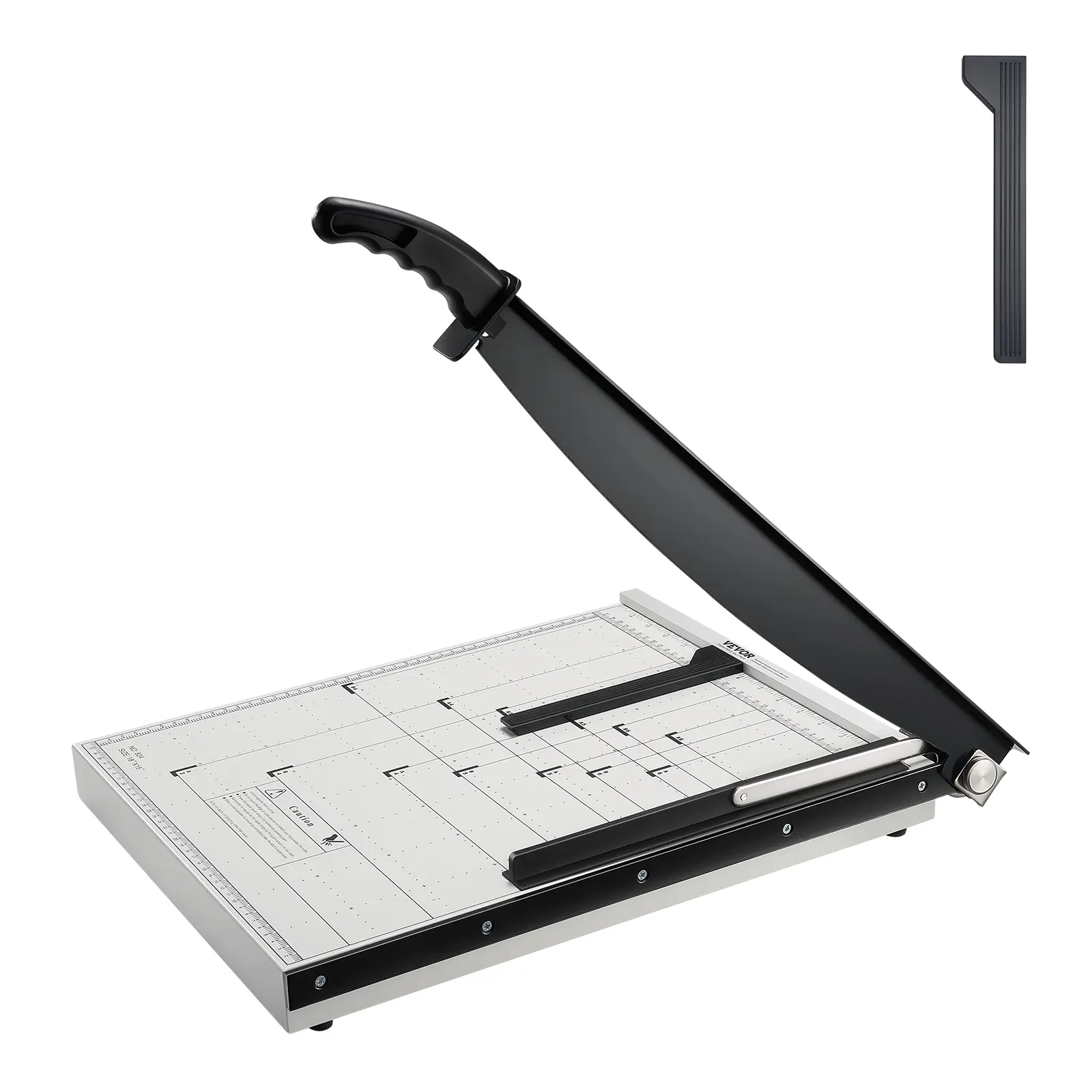 VEVOR Heavy Duty Guillotine Paper Cutter, 18" Length, 20-Sheet Capacity, Guard Rail, Blade Lock, Alignment Ruler, Paper Clamp Secures Sheets in Place, Sturdy Metal Base Stays Steady, Precise Cut, Office Gadgets for Home Office, Built To Last, Steel Base
