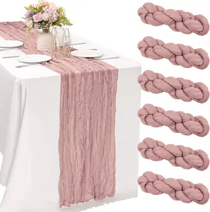 6/10Pack Tulle Table Runner, Wedding/Bridal Party Decoration, Lightweight Romantic Indoor Event Tableclot