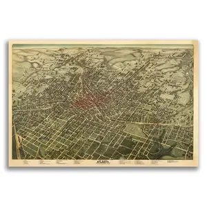Atlanta Georgia 1892 Historic Panoramic Town Map Unframe Poster
