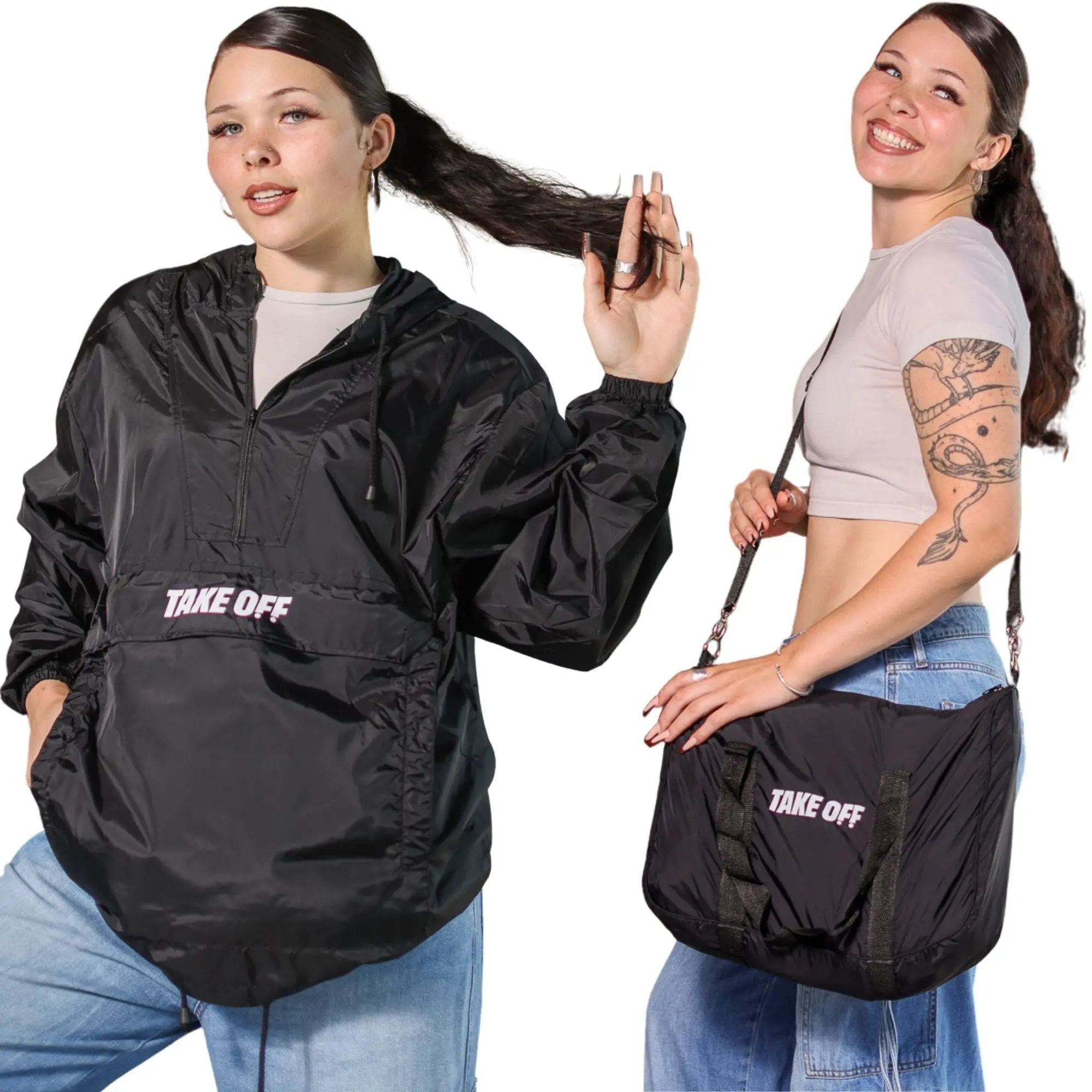 TAKE OFF Duffle Bag Jacket - Convertible Travel Windbreaker & Wearable Luggage