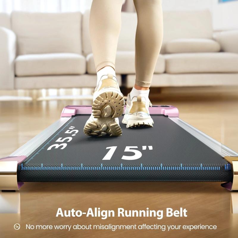 【SalesBOOM】 Walking Pad with 15°Incline,Remote Control, LED Display, Portable Under Desk Treadmill for Small Spaces, Home/Office Exercise Equipment Fitness Workout Calories