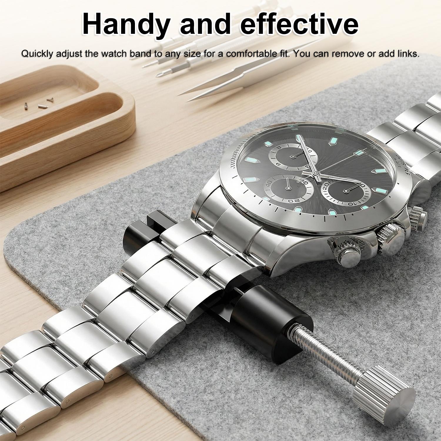 VAYWET 2 Pack / 1 Pack Professional Watch Repair Tool Kit - Watch Link Band Pin Remover - Repair Toolkit for Watch Band Adjustment & Bracelet Sizing for Bracelet Adjustment for Sizing Strap, Watch Band Adjustment Tool Kit with Extra Replacement Pins