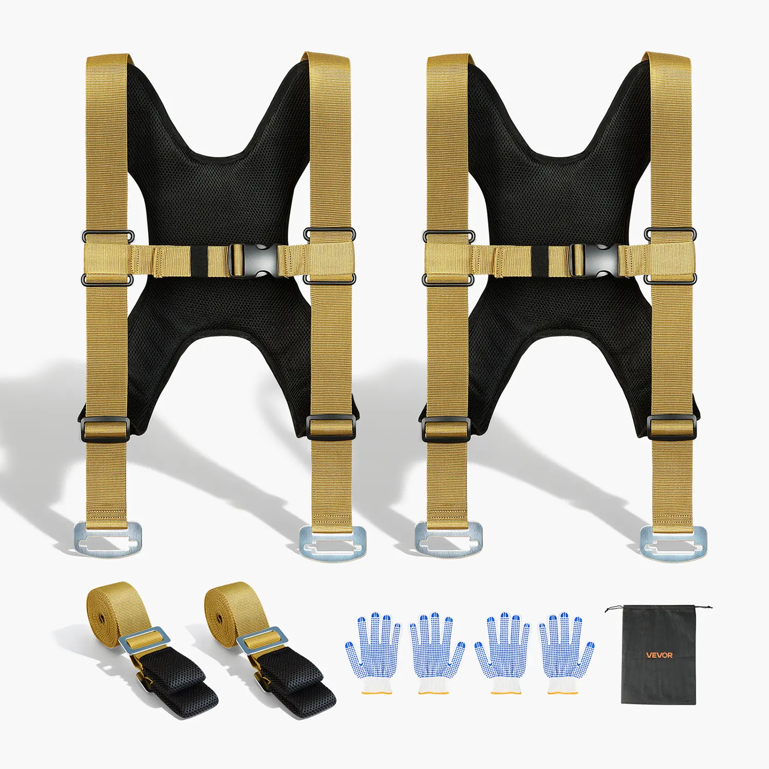 【Summerfinds】VEVOR Moving Straps,Supports up to 1000 lbs2-Person Lifting and Moving System with 2 Harness Straps & 2 Load-bearing StrapsAdjustable Lifting Straps for Moving Furniture Appliances Mattresses